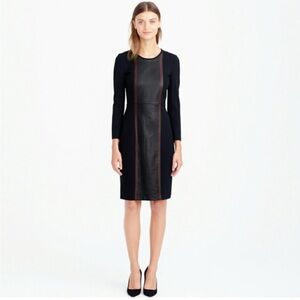 J. Crew Leather Panel Dress VGUC SZ 10